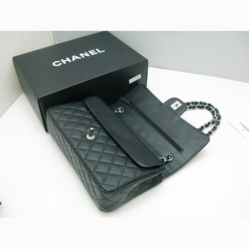 Chanel Black color with Silver chain