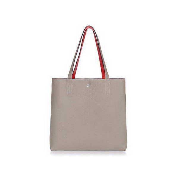 Hermes Shopping Bag 37CM Totes Clemence Leather Light Red