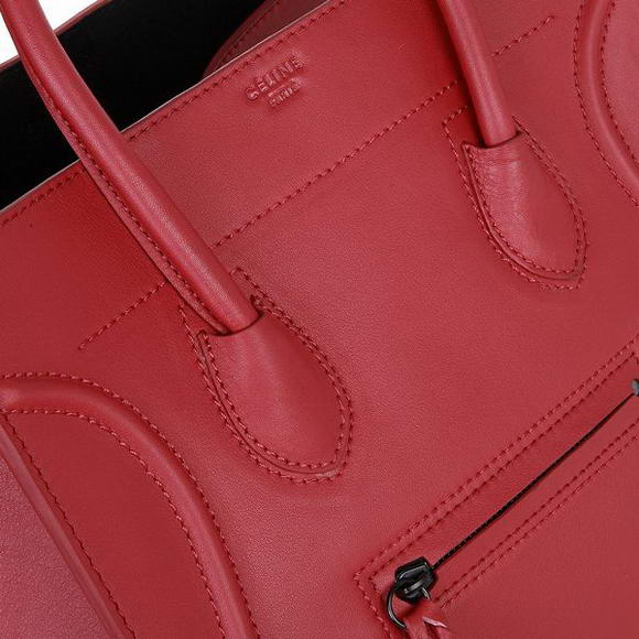 Celine Luggage Phantom Bags in Original Leather Red