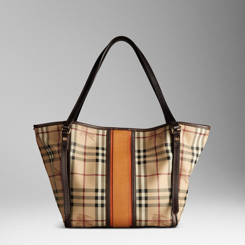 SMALL CANVAS CHECK TOTE