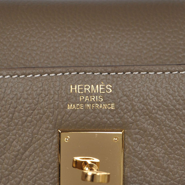 Hermes kelly 35CM togo leather in Dark Grey with Gold hardware