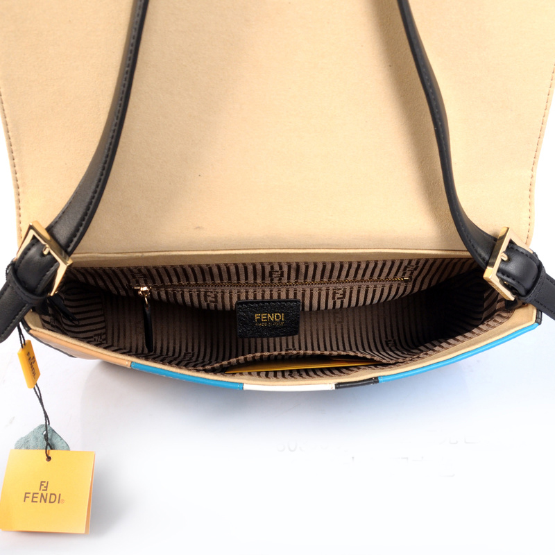 Fendi  '2Jours Elite' leather mixed color handbags
