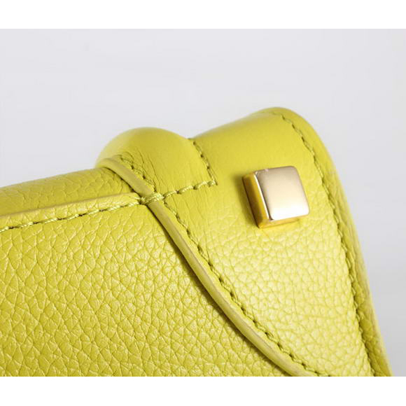 Celine Luggage Bags Medium in Lambskin Yellow