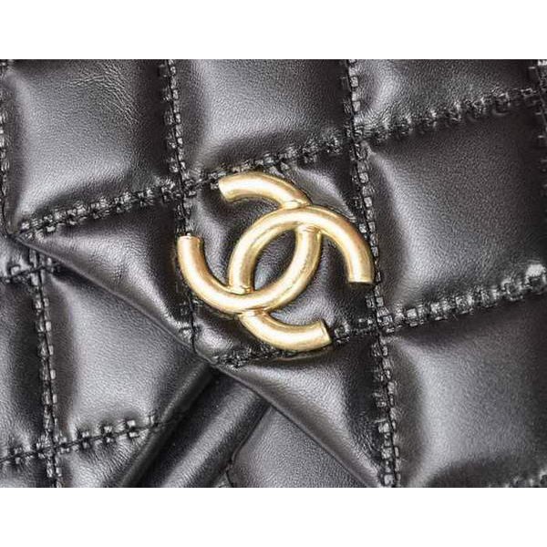 Chanel A50362 Black Sheepskin Leather Flap Bag