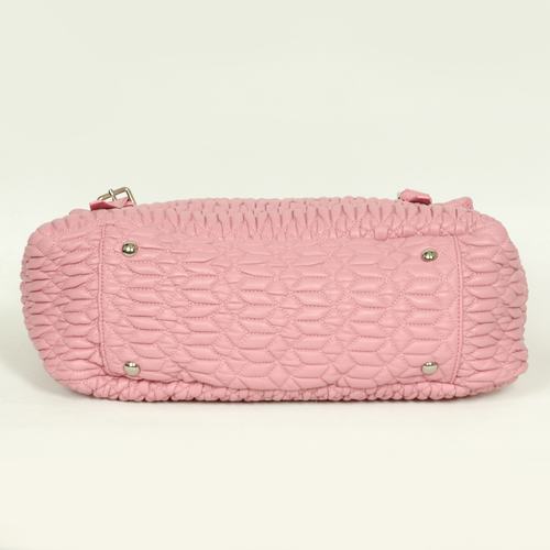 Miu Miu Tote Handbags Quilted Lambskin Leather 8667 Pink