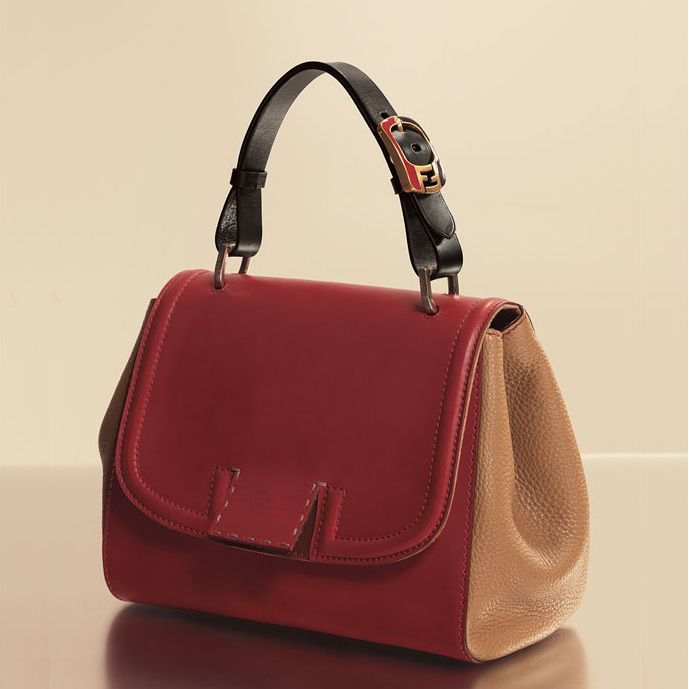 Fendi 'Silvana' Top Handle Colorblock Satchel