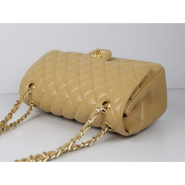 Chanel Lambskin Flap Bag A1112 Apricot Gold