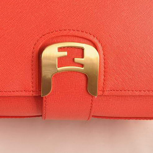 Fendi Chameleon Classic Saffiiano Leather Medium Shoulder Bag 2539 Red