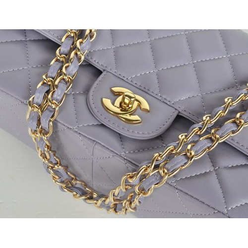 Chanel Flap Bag Gold Chain Rice 1113 light purple