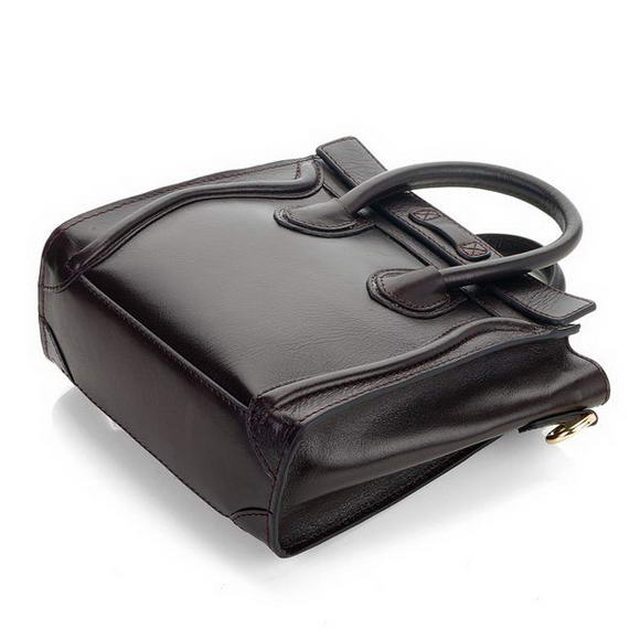 Celine Luggage Mini 165213MBA in Original Leather Dark Coffee