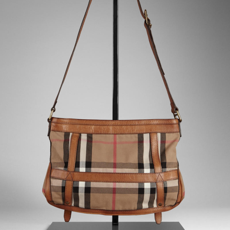 LARGE CHECK CROSSBODY BAG