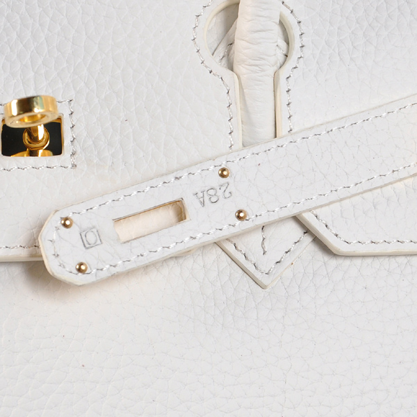 Hermes Birkin 35CM clemence leather in Pure white with Gold hardware