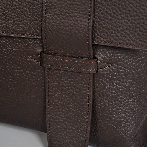 Hermes Alfred men Bag clemence leather in Dark Brown