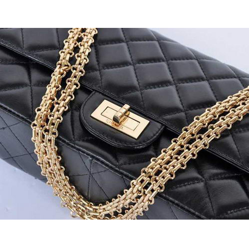 Chanel Classic Quilted Flap Bag 1113 Black Golden