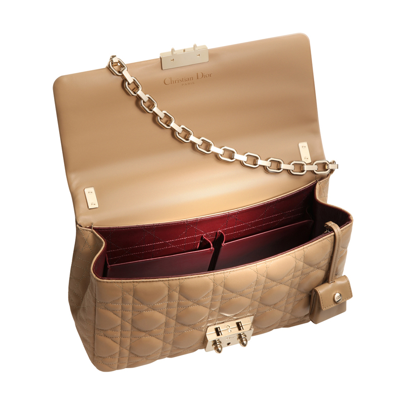 Beige leather Miss Dior bag