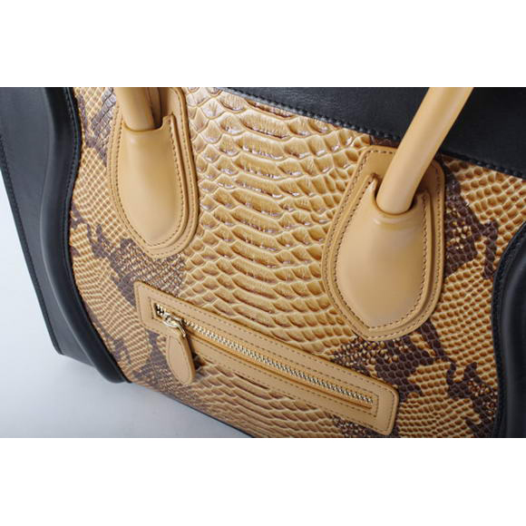 Celine Luggage Bags Jumbo in Snake Veins Brown