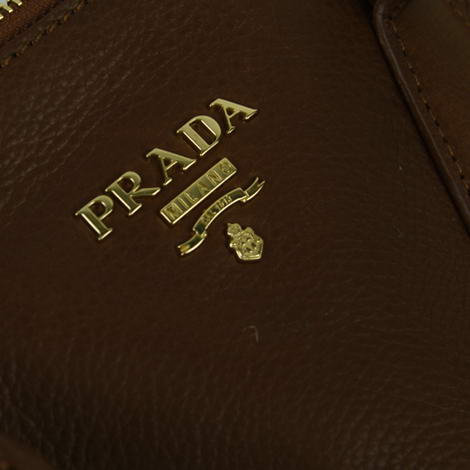 Prada City Original Leather Tote Bag BN2161B Brown