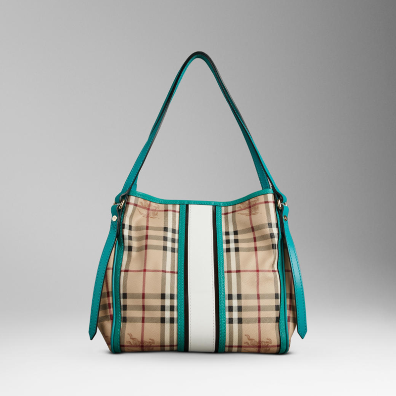 SMALL CANVAS CHECK TOTE