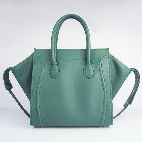 Celine Small Phantom Bags Original Calfskin Leather C1890 Dark Green