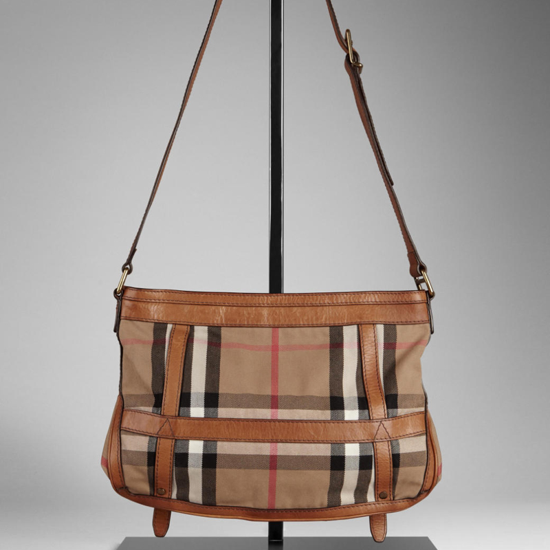 LARGE CHECK CROSSBODY BAG