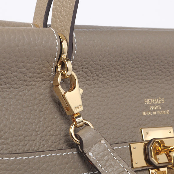 Hermes Spring Summer 2013 Shopping Bag H1046 in Dark Grey with Gold hardware