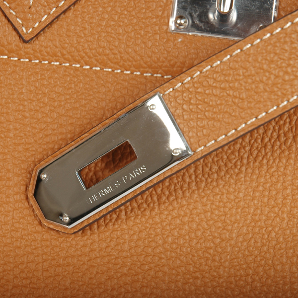 Hermes Birkin togo leather 42CM togo in Camel with Silver hardware