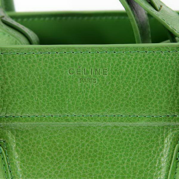 Celine Luggage Phantom Square Bags Bright Leather 108905 Green