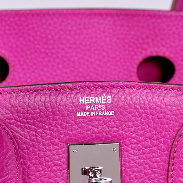 Hermes Birkin 35CM clemence leather in Purpurin with Silver hardware