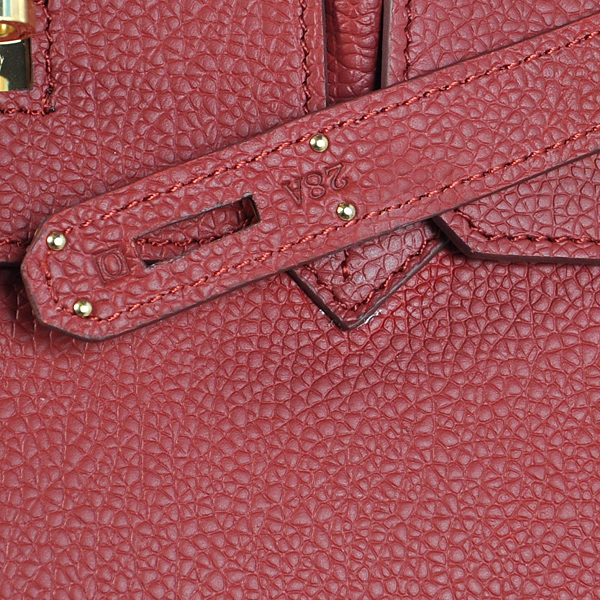 Hermes Birkin 35CM togo leather in Purplish red with Gold hardware