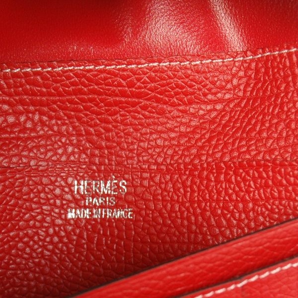 Hermes 3 fold wallet togo leather in Flame