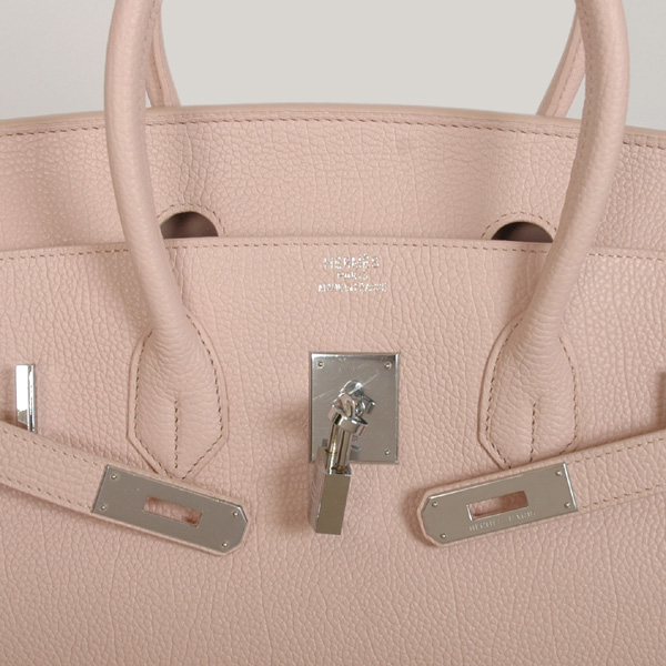 Hermes Birkin togo leather 35CM Pink togo(Silver)