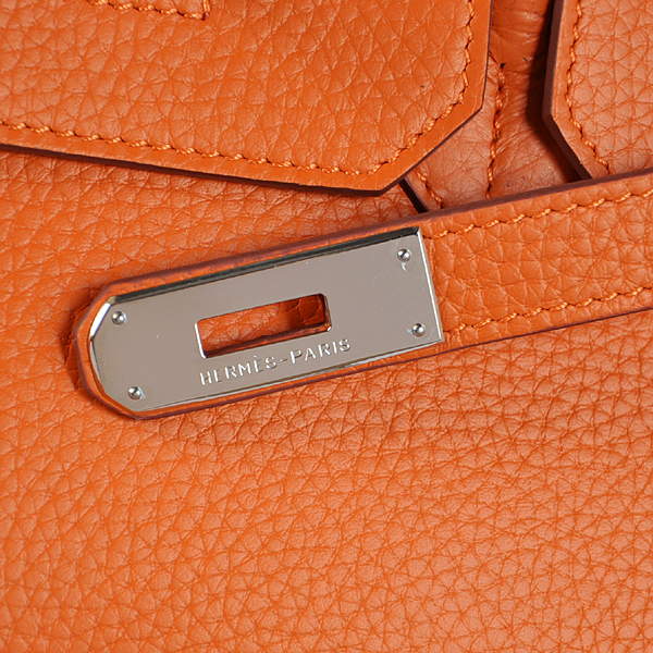 Hermes Birkin 35CM clemence leather in Orange with Silver hardware