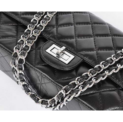 Chanel Classic Flap Bag 1113 Black Silver