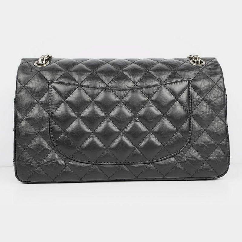 Chanel Classic Flap Bag A37587 Original Leather Black Silver