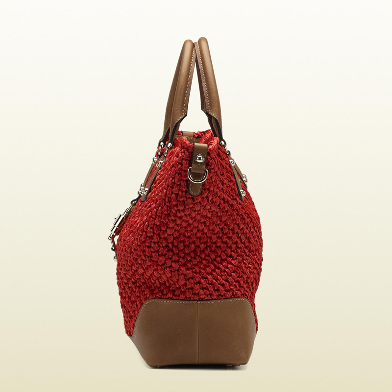 gucc 'santa monica' large tote with embossed gucci trademark