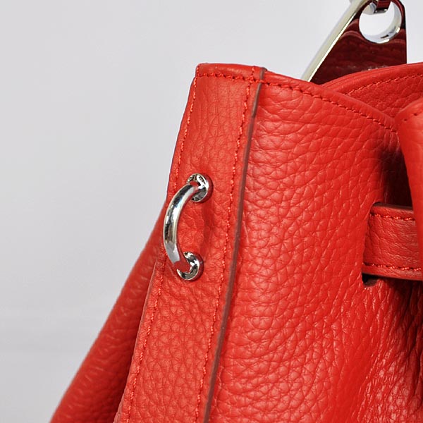 Hermes Mini so kelly bag in Flame with Silver hardware