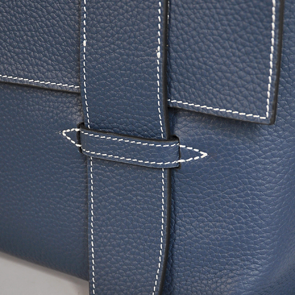 Hermes Alfred men Bag clemence leather in Dark Blue