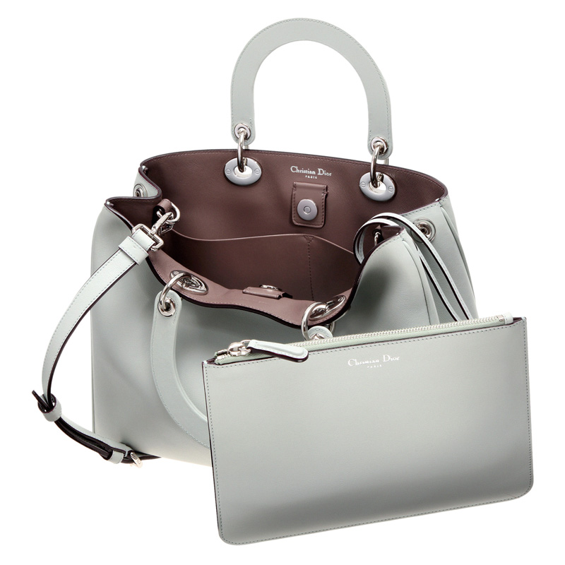 Small smooth pistachio leather 'Diorissimo' bag