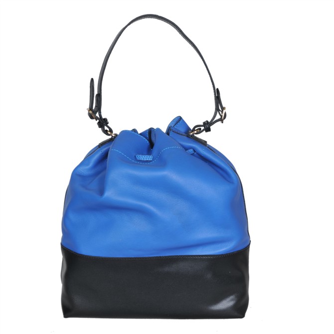 Celine Double Shoulder Bags 3385 Blue/Black