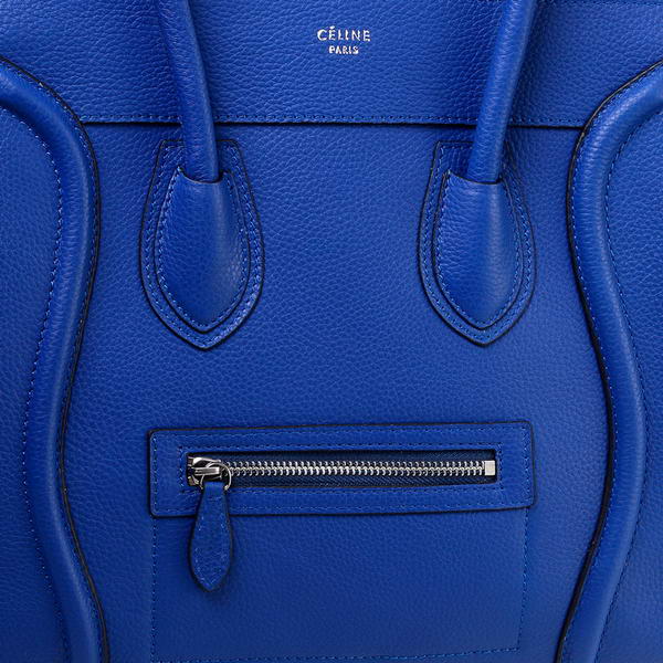 Celine Luggage Mini Boston Bags Original Leather Blue