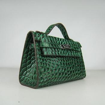 Hermes Kelly 22CM Dark Green Stripe