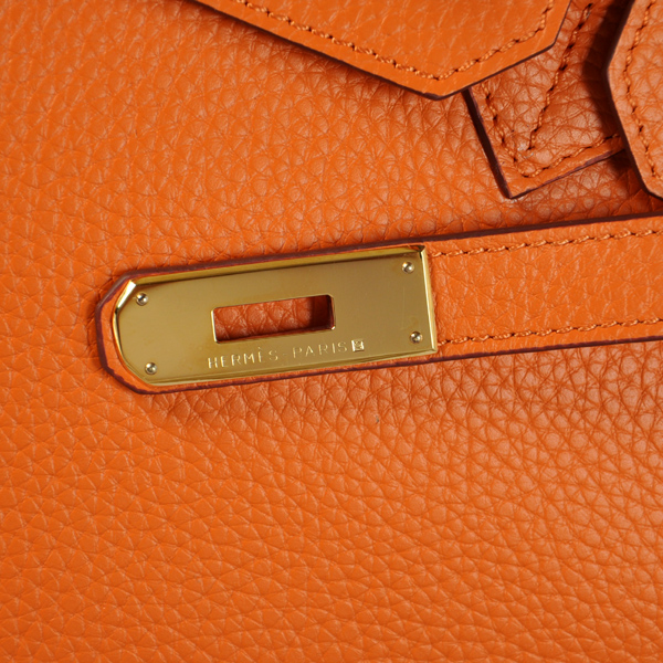 Hermes Birkin 35CM clemence leather in Orange with Gold hardware