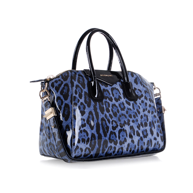 Givenchy Women Bags Antigona Shiny Lord Leopard Blue