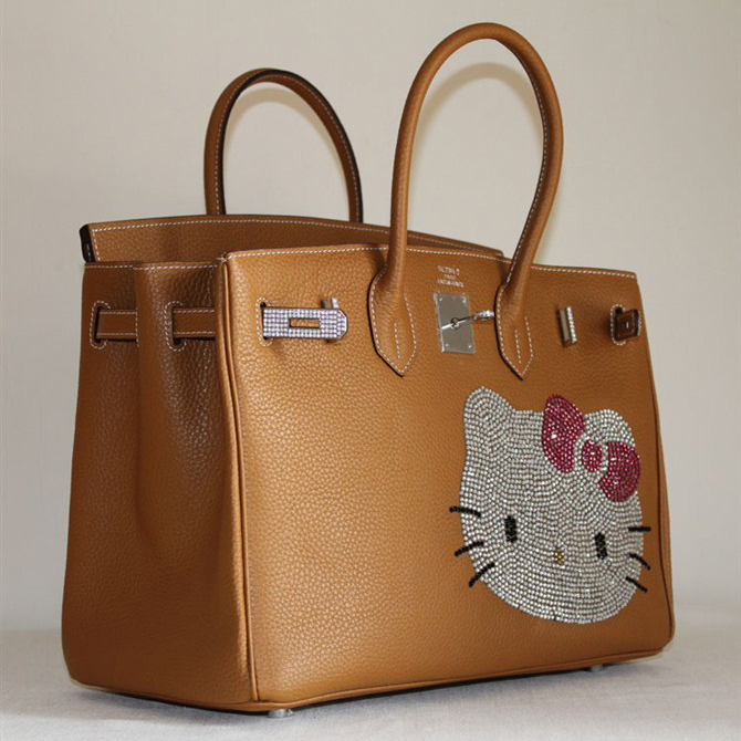 Hermes Birkin Hello Kitty 35CM Togo Leather Bag Light Coffee HK0001