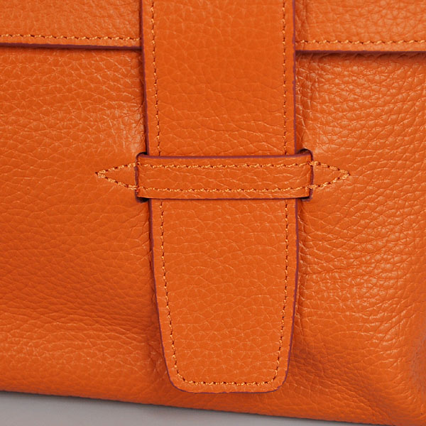 Hermes Alfred men Bag clemence leather in Orange