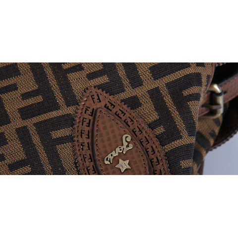 Fendi 8BN162 Big F Coffee