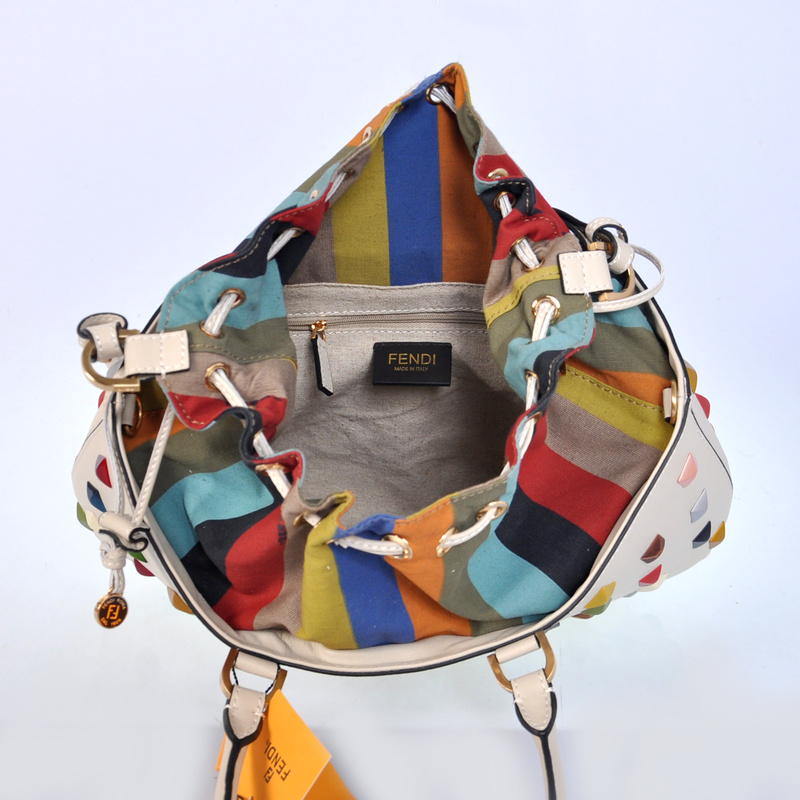 Fendi Borsa Multi-Color Studded Satchel