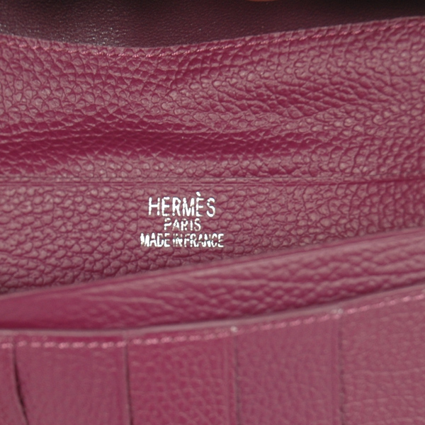 Hermes 2 fold wallet togo leather in Purple