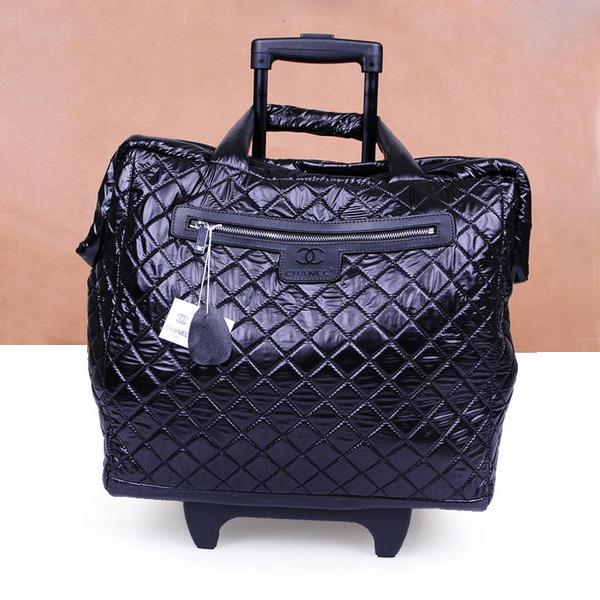 Chanel CoCo Cocoon Quilted Nylon Trolley A47205 Black