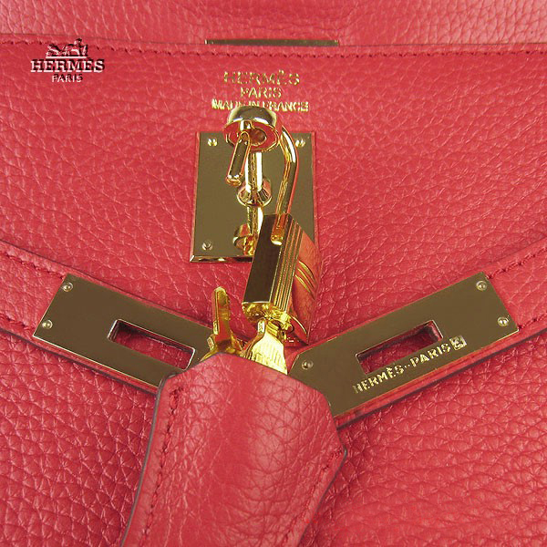 Hermes Kelly 35cm Togo Leather Bag Red 6308 Gold Hardware